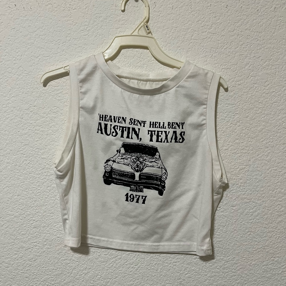 Western Graphic Cropped tank Top